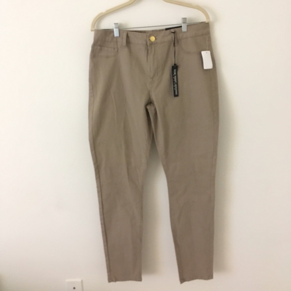 Khaki skin tight jeans